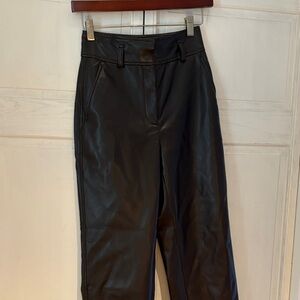 Babaton Aritzia brown leather Pants